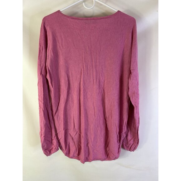 Polo Ralph Lauren Pony Stitched Cotton Lightweight Dolman Sweater Pink - Picture 6 of 8